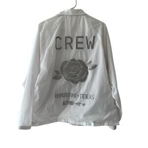 Beyoncé Bowl 12-25’ CREW Houston Texas Reflective White Jacket size S/M